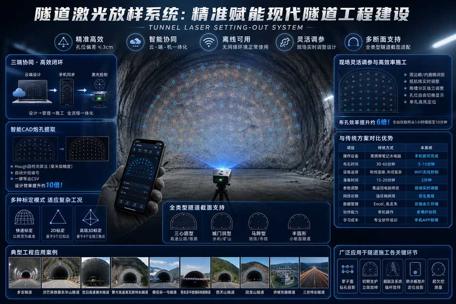 隧道激光放样设备图片